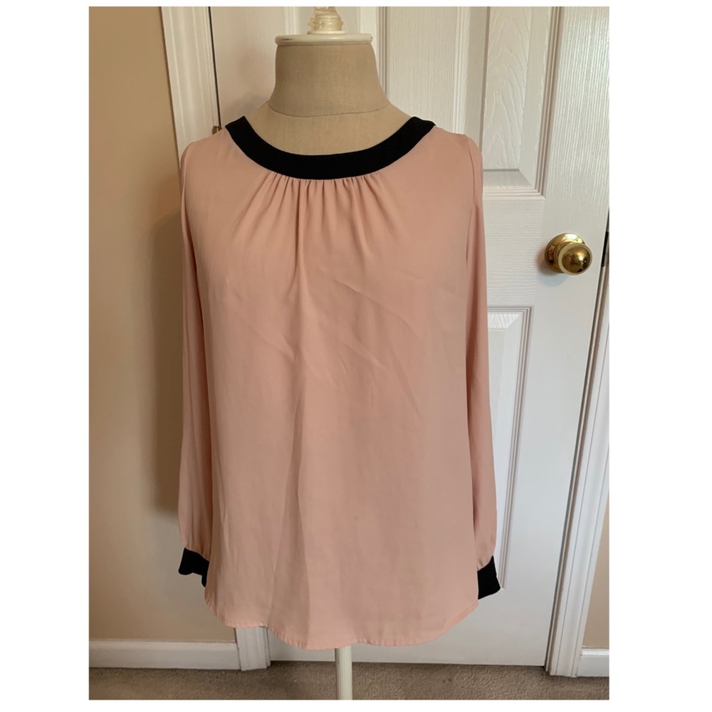 Blush pink loft blouse